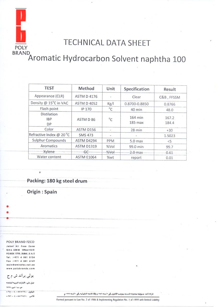 Solvent Naphtha 100